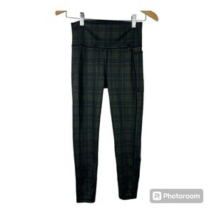 Sweaty Betty Green Plaid Leggings